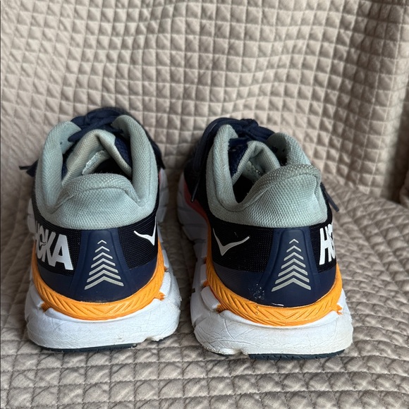 Hoka Navy and Orange Athletic Shoes. Clifton 7. Sz11. - Picture 4 of 5